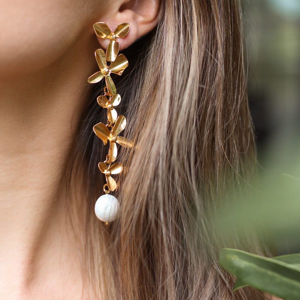 Bloom Earrings w/ Pearl