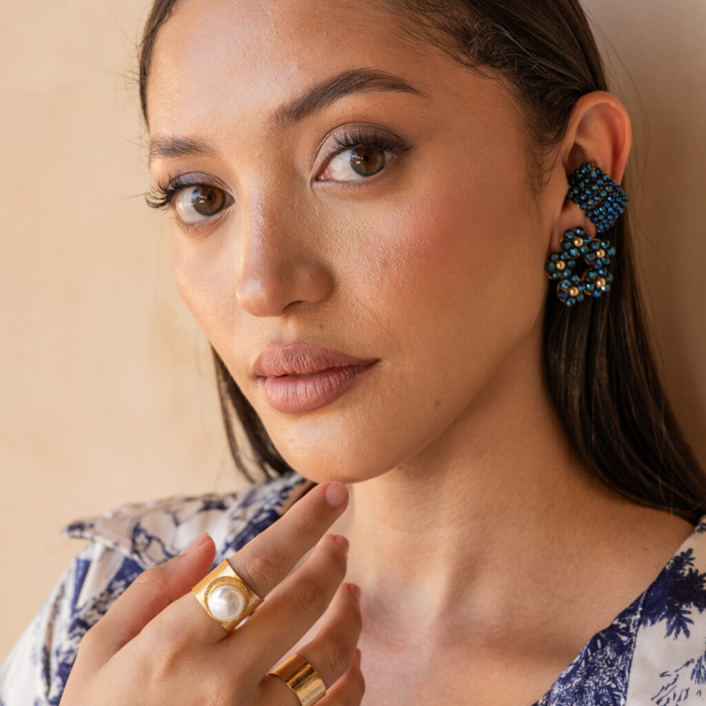 Garden Earrings [Blue]
