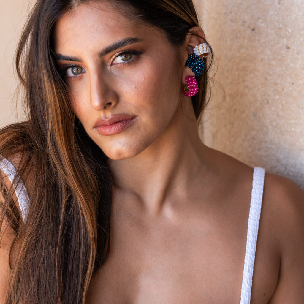 Isa Hoop Earrings [Small/Pink]