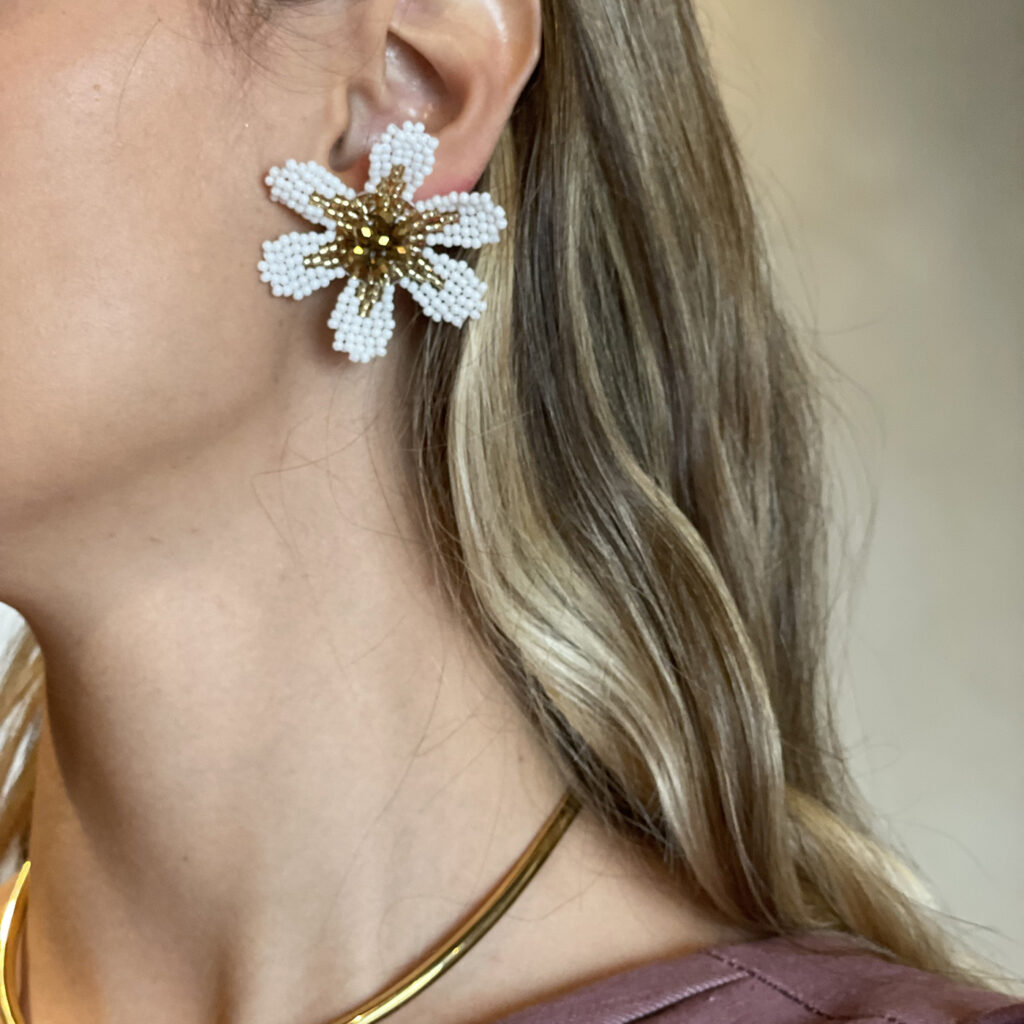 Flor Earrings [White]