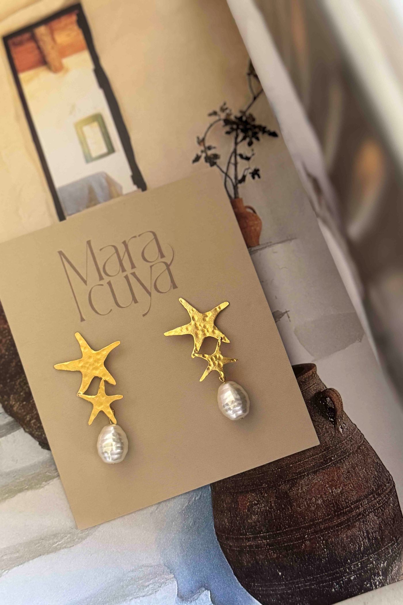 Stella Double w/ Pearl Earrings