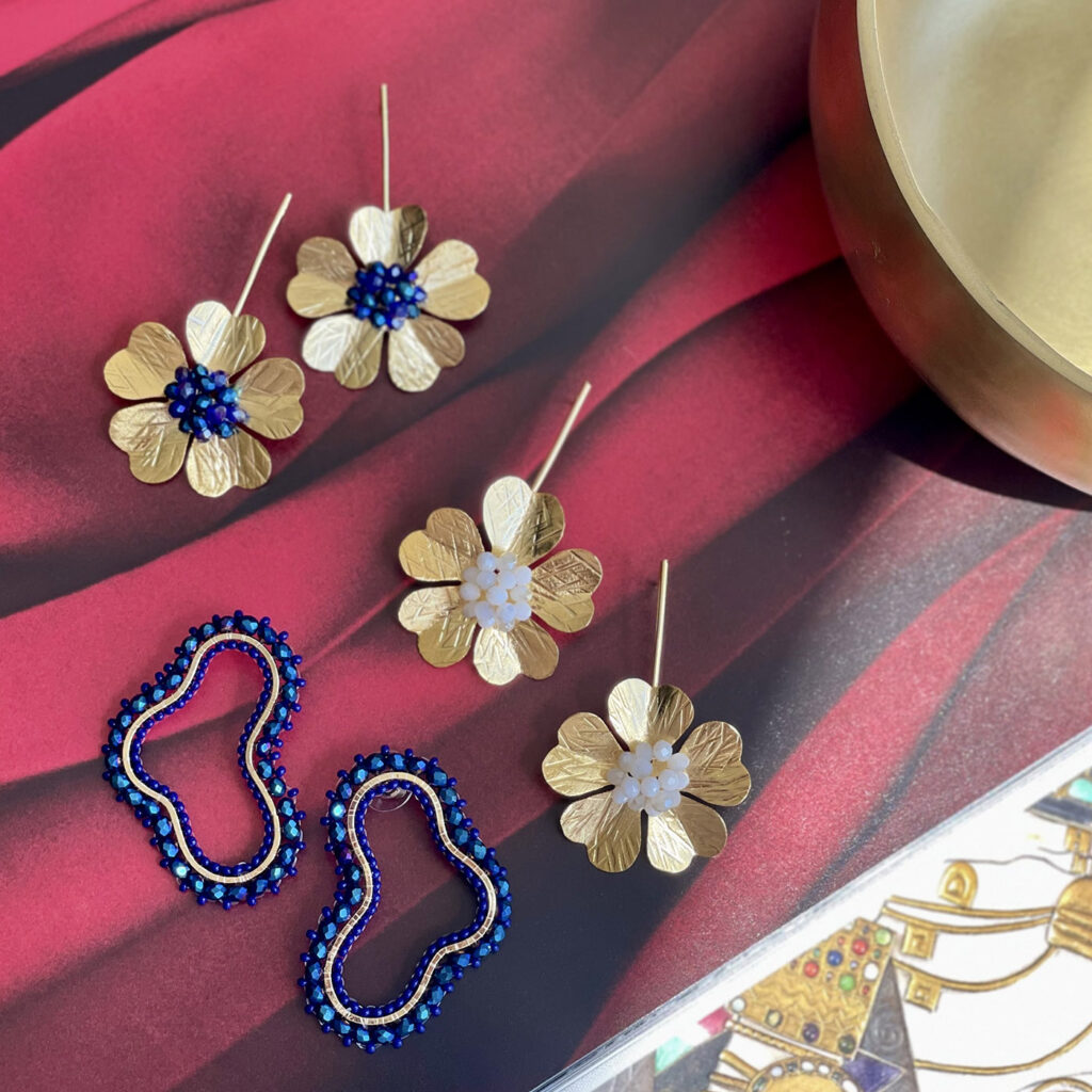 Florencia Earrings [Blue]