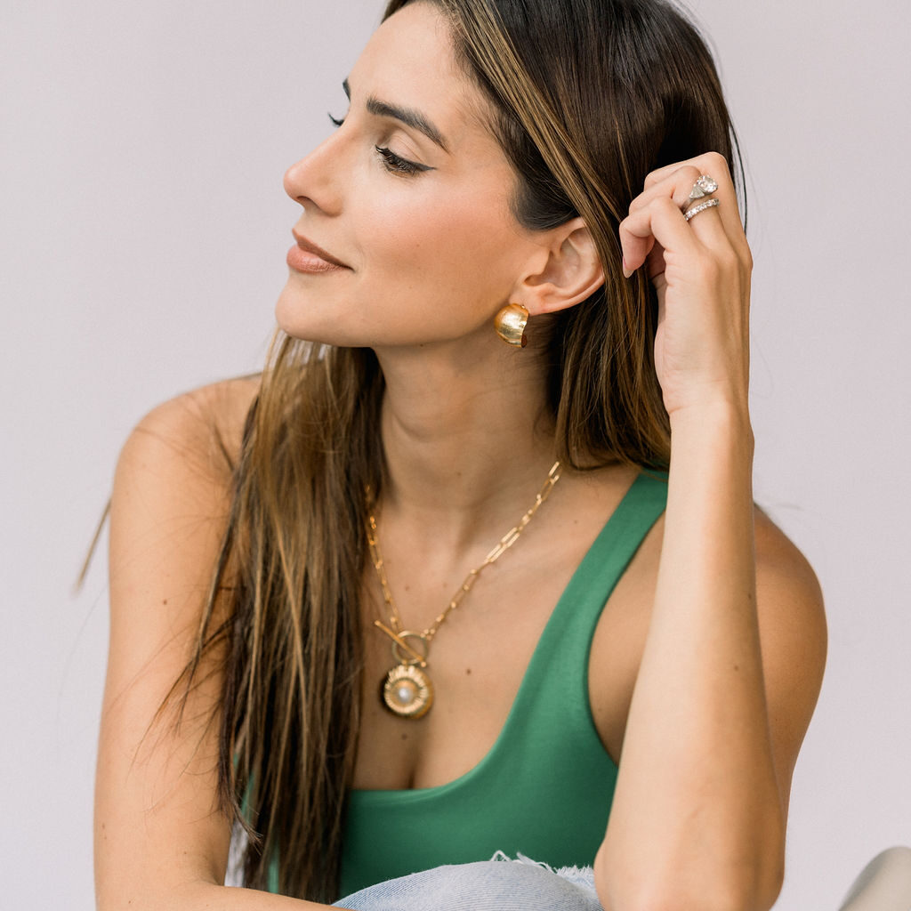 Moon Hoop Earrings [Small]