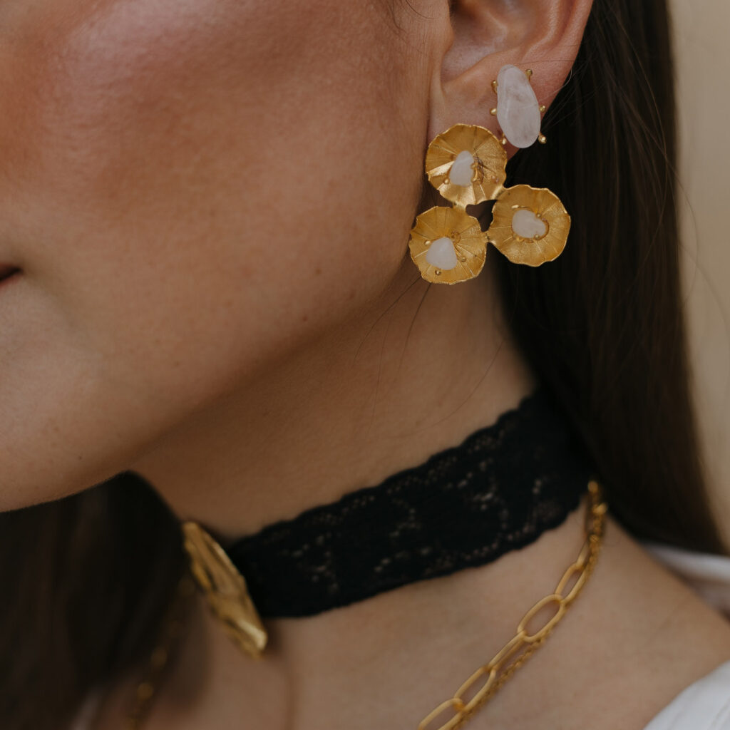 Calma Mini Earrings [Cuarzo]
