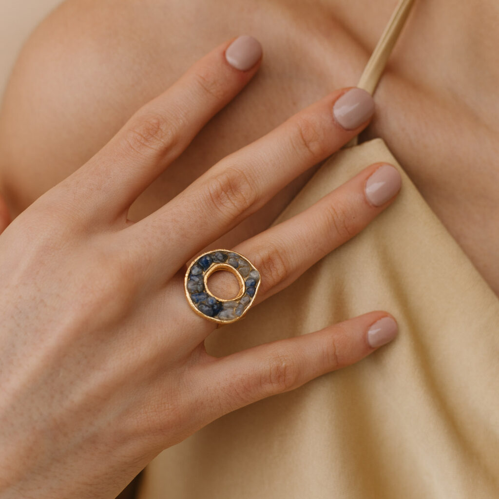 Caliza Ring [Cuarzo Azul]