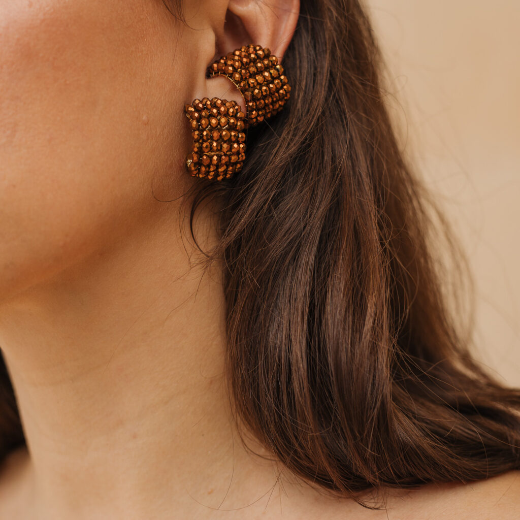 Kilari Hoop Earrings [Brown]