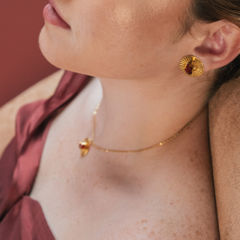 Luana Earrings & Necklace Set [Jade]