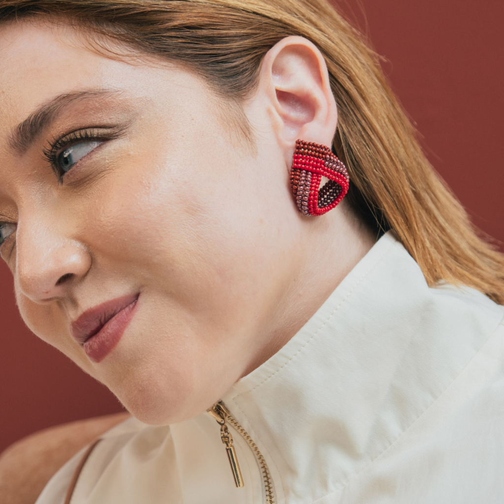 Savia Earrings [Red]
