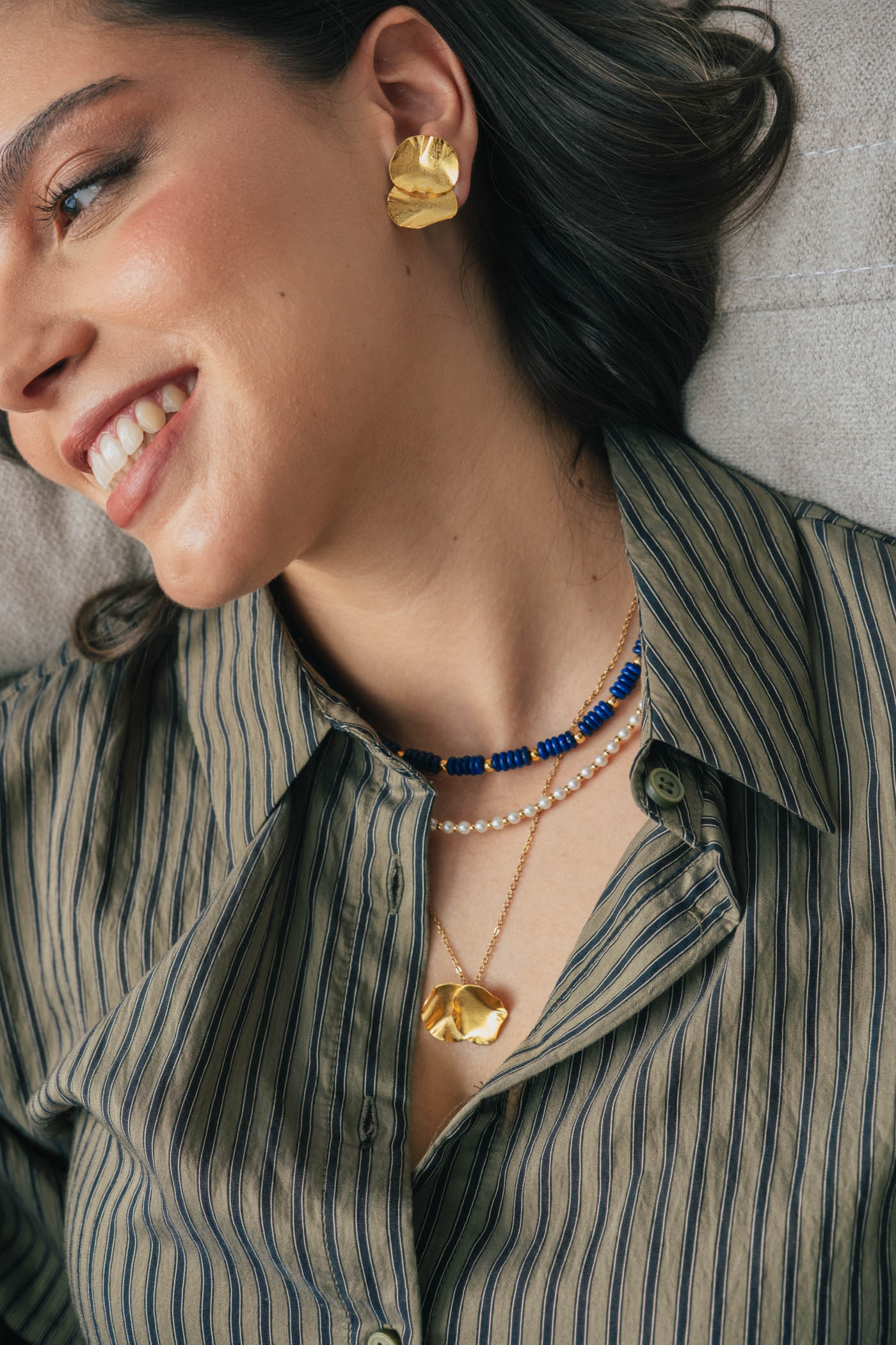 Foro Necklace Set [Lapis lazuli]