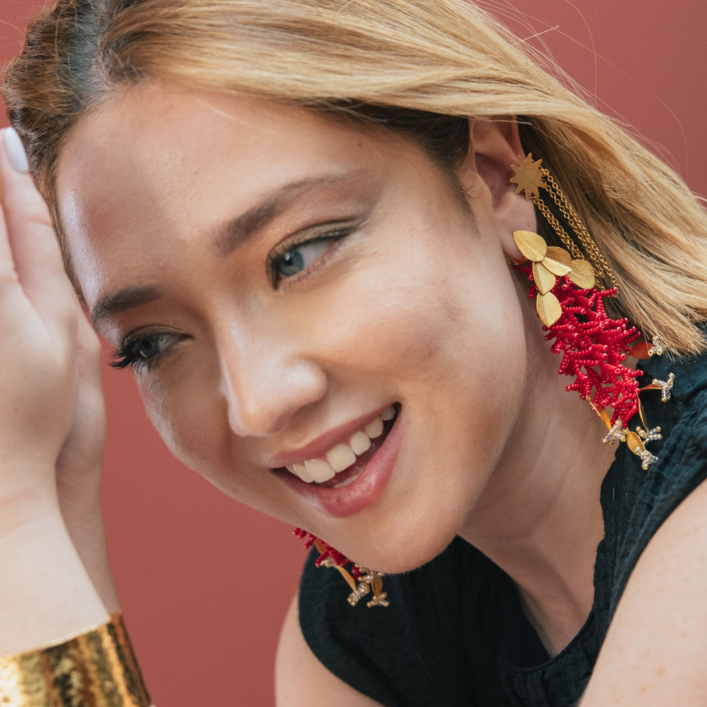 Mare Earrings [Red]